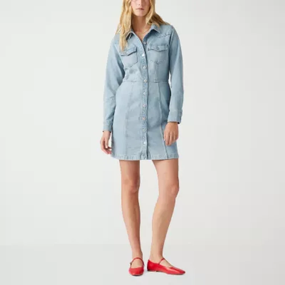 Levi's Womens Flynn Denim Long Sleeve Dress