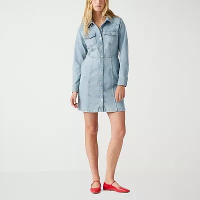Levi's Womens Flynn Denim Long Sleeve Dress