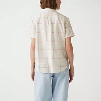 Levi's Womens Short Sleeve Regular Fit Button-Down Shirt