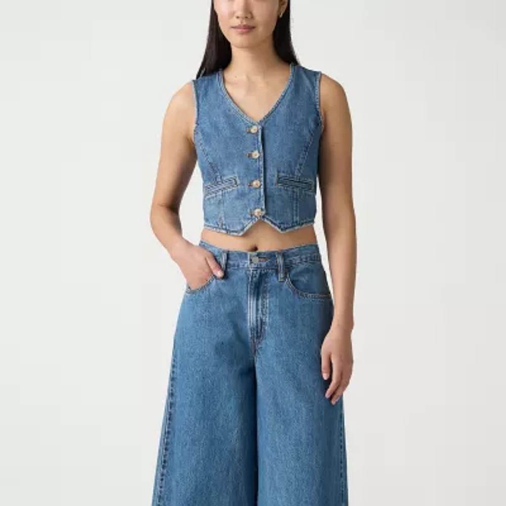 Levi's Womens V Neck Sleeveless Tank Top