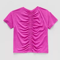 Okie Dokie Toddler & Little Girls Active Round Neck Short Sleeve Graphic T-Shirt