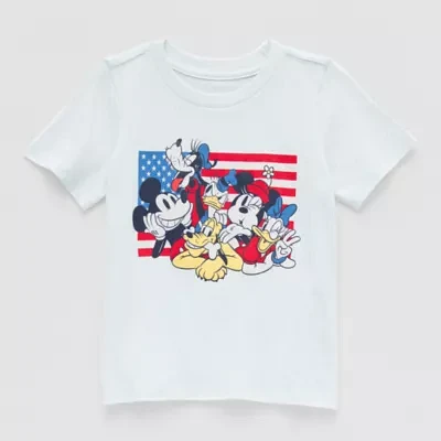 Toddler Girls Crew Neck Short Sleeve Minnie Mouse Graphic T-Shirt
