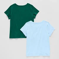 Thereabouts Little & Big Girls Adaptive Crew Neck Short Sleeve Graphic T-Shirt