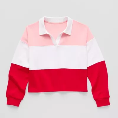 Xersion Little & Big Girls Super Soft Long Sleeve Fleece Sweatshirt