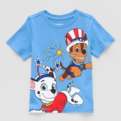 Toddler Boys Crew Neck Short Sleeve Paw Patrol Graphic T-Shirt