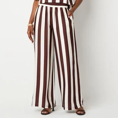 Worthington Womens Wide Leg Pull-On Pants