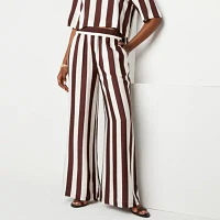 Worthington Womens Wide Leg Pull-On Pants