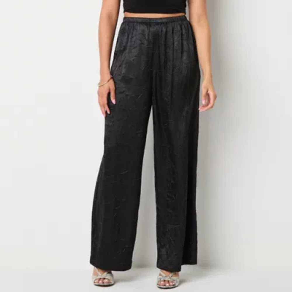 Bold Elements Womens Mid Rise Wide Leg Pull-On Pant