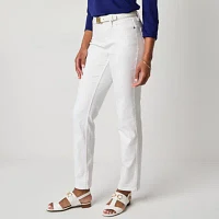 Liz Claiborne Womens High Rise Straight Leg Jean