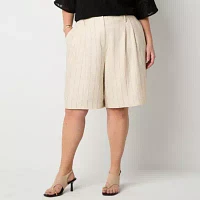Worthington Womens Bermuda Short-Plus