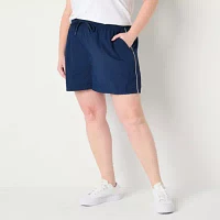 Xersion Womens Plus Woven Pull-On Short
