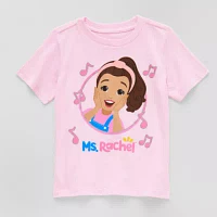 Toddler Girls Crew Neck Short Sleeve Graphic T-Shirt