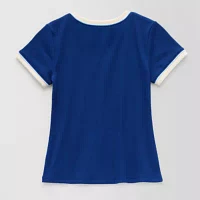 Thereabouts Little & Big Girls Round Neck Short Sleeve Graphic T-Shirt
