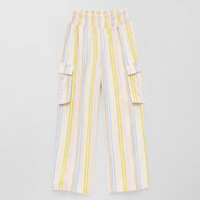 Thereabouts Little & Big Girls Cargo Wide Leg Pull-On Pants