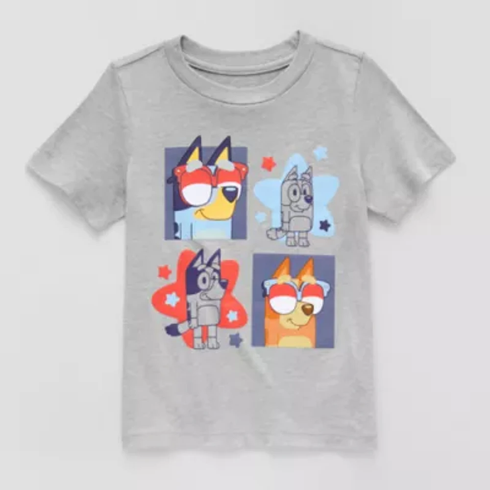 Toddler Boys Crew Neck Short Sleeve Bluey Graphic T-Shirt