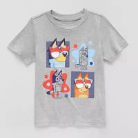 Toddler Boys Crew Neck Short Sleeve Bluey Graphic T-Shirt