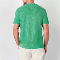 St. John's Bay Henley Mens Short Sleeve Classic Fit Shirt