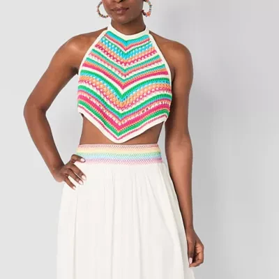 Hope & Wonder Womens Sleeveless High Neck Mock Top