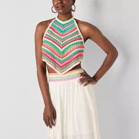 Hope & Wonder Womens Sleeveless High Neck Mock Top