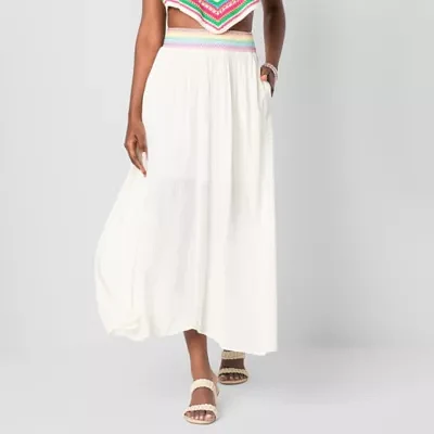 Hope & Wonder Pride Womens Rainbow Waist Maxi Skirt