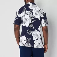 St. John's Bay Button-Down Big and Tall Mens Short Sleeve Breathable Camp Shirt