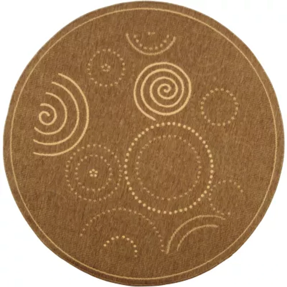 Courtyard Circles Indoor/Outdoor Round Rugs