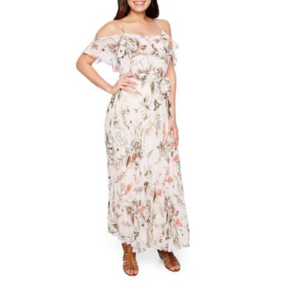 Premier Amour Long Sleeve Floral Maxi Dress | Brazos Mall