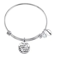 Footnotes Mother And Daughter Stainless Steel Bangle Bracelet