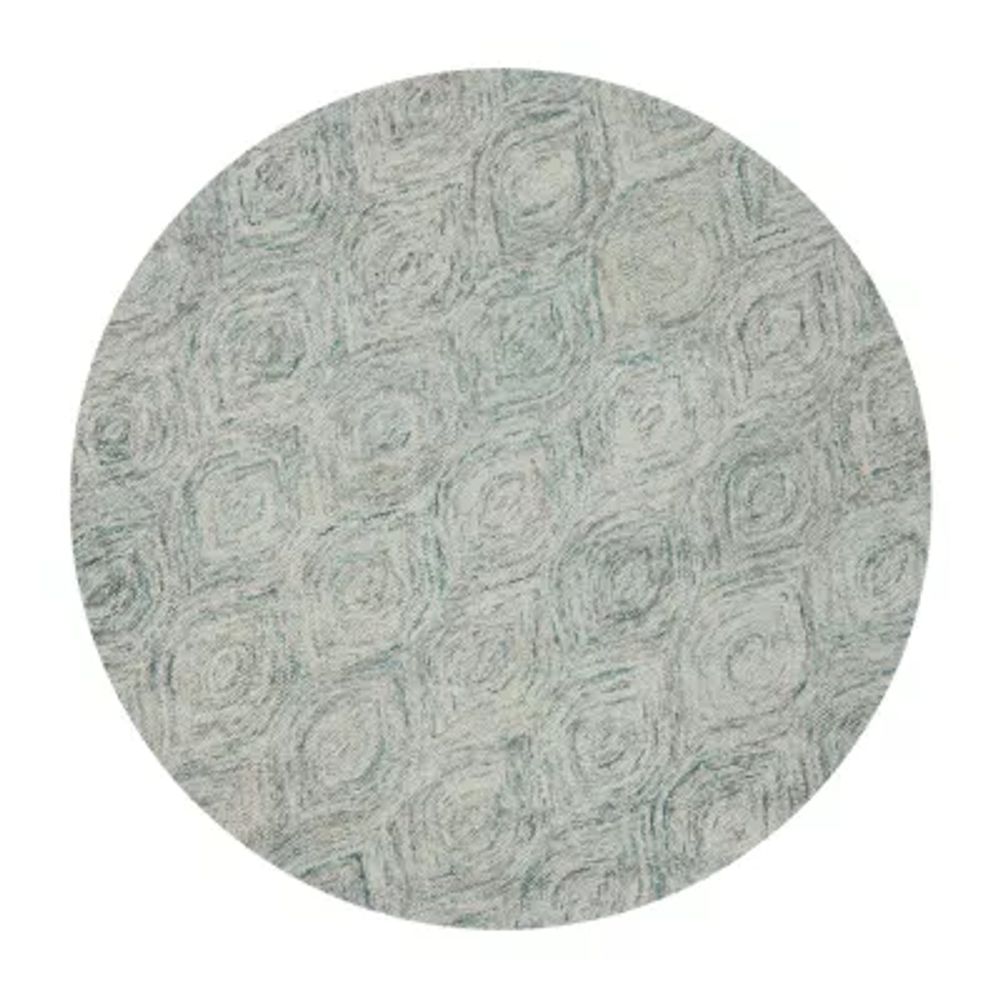 Safavieh Ikat Collection Cheshunt Geometric Round Area Rug