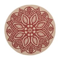 Safavieh Courtyard Collection Kimberly Oriental Indoor/Outdoor Round Area Rug