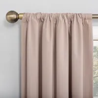 Sun Zero Cyrus Thermal Energy Saving 100% Blackout Rod Pocket Back Tab Single Curtain Panel