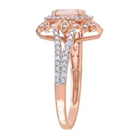 Womens 1/ CT. T.W. Genuine Pink Morganite 10K Rose Gold Cocktail Ring