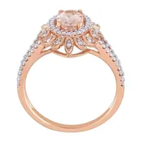 Womens 1/ CT. T.W. Genuine Pink Morganite 10K Rose Gold Cocktail Ring