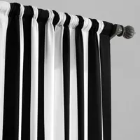 Exclusive Fabrics & Furnishing Cabana Printed Cotton Energy Saving Light-Filtering Rod Pocket Back Tab Single Curtain Panel