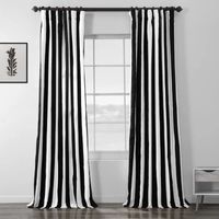 Exclusive Fabrics & Furnishing Cabana Printed Cotton Energy Saving Light-Filtering Rod Pocket Back Tab Single Curtain Panel