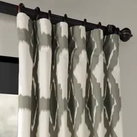 Exclusive Fabrics & Furnishing Sorong 100% Cotton Energy Saving Light-Filtering Rod Pocket Back Tab Single Curtain Panel