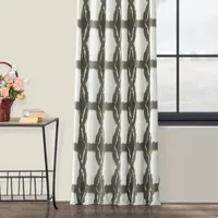 Exclusive Fabrics & Furnishing Sorong 100% Cotton Energy Saving Light-Filtering Rod Pocket Back Tab Single Curtain Panel