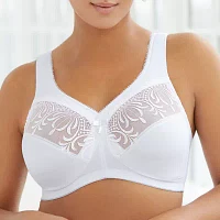 Glamorise Magic Lift® Embroidered Full Figure Support Unlined Wireless Coverage Bra 1016