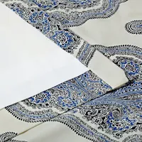 Exclusive Fabrics & Furnishing Arabesque 100% Cotton Energy Saving Light-Filtering Rod Pocket Back Tab Single Curtain Panel