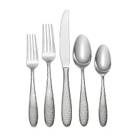 Oneida® Reyna 45-pc. Hammered Flatware Set