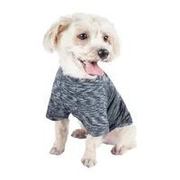 Pet Life ® Active 'Warf Speed' Heathered Ultra-Stretch Sporty Performance Dog T-Shirt