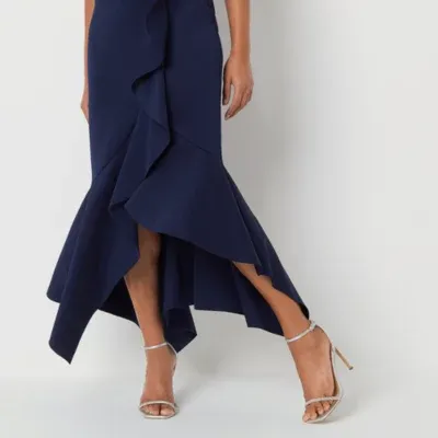 DJ Jaz Womens Sleeveless High-Low Evening Gown