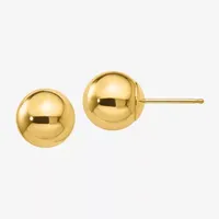 14K Gold 8mm Ball Stud Earrings