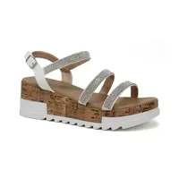 Yoki Brenda-22 Womens Ankle Strap Footbed Sandals