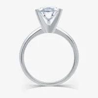 (G / VS2) Womens 3 CT. T.W. Lab Grown White Diamond 14K Gold Pear Solitaire Engaement Ring