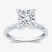 3 CT. Princess-cut Lab-Grown (G / VS2) Diamond Solitaire Engagement Ring 14K Gold