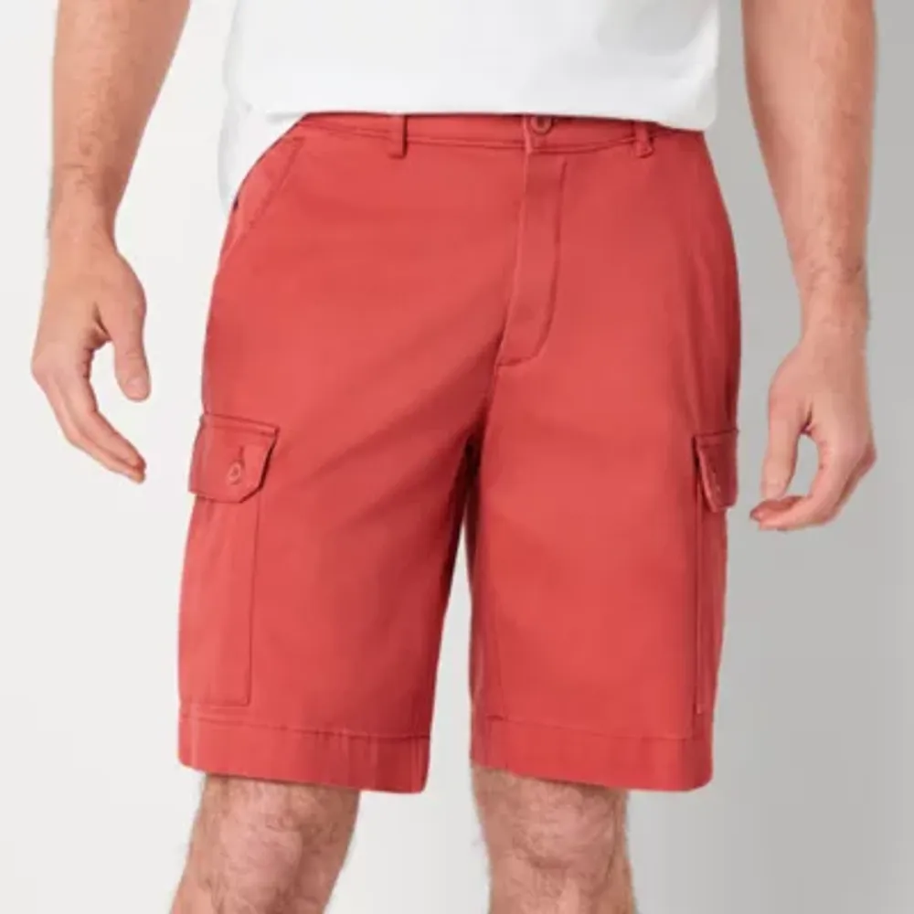 St. John's Bay Mens 10" Mid Rise Stretch Fabric Cargo Short