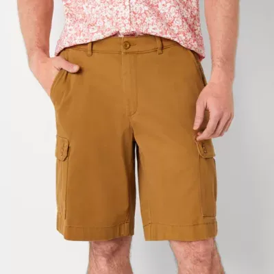 St. John's Bay Mens 10" Mid Rise Stretch Fabric Cargo Short