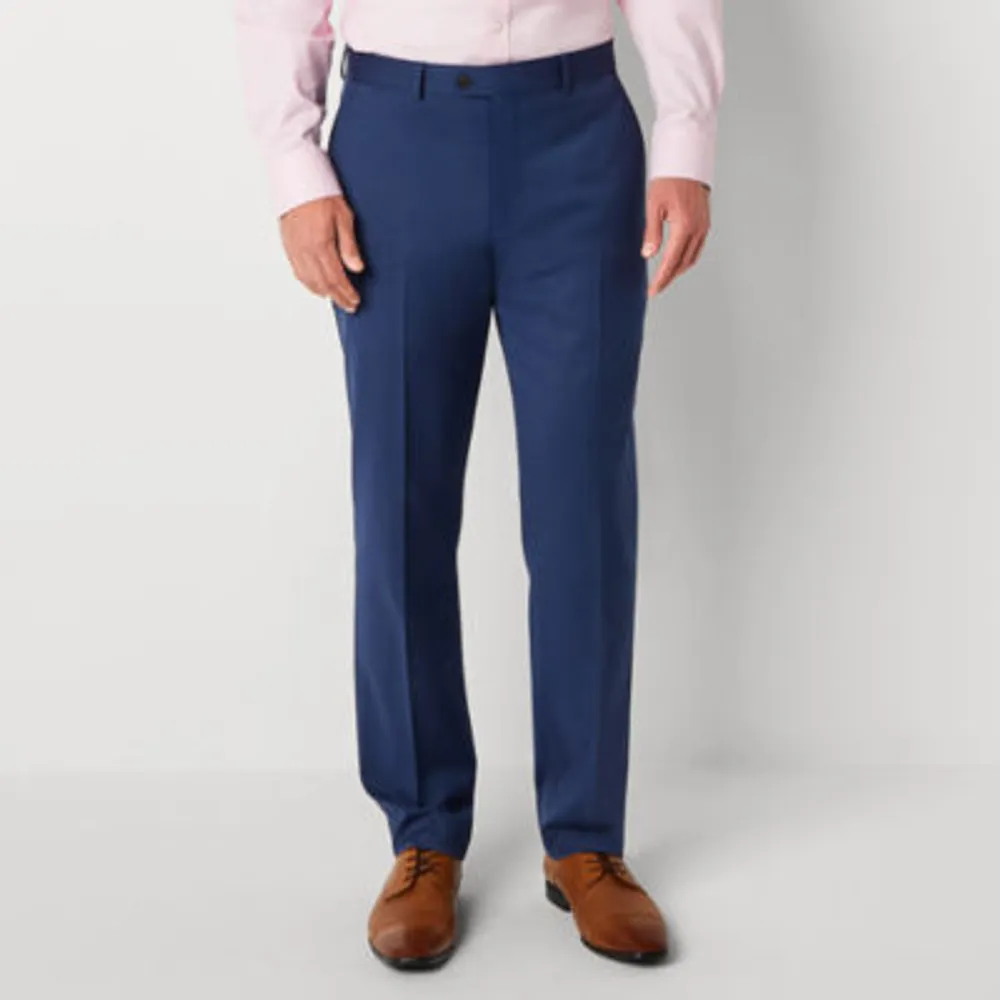Stafford Birdseye Signature Coolmax Mens Slim Stretch Fabric Fit Suit Pants
