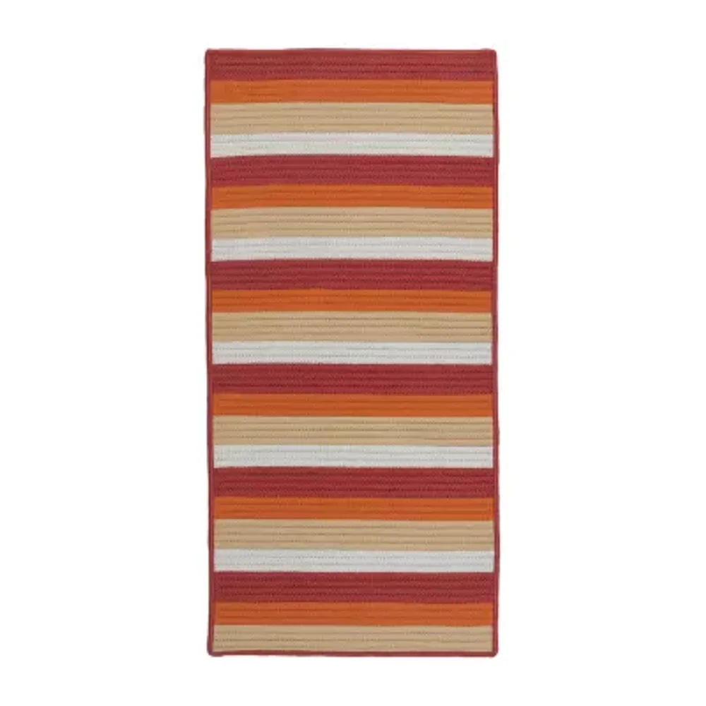 Colonial Mills Norwood Braided Stripe 2'X5' Reversible Indoor Outdoor Rectangular Runner